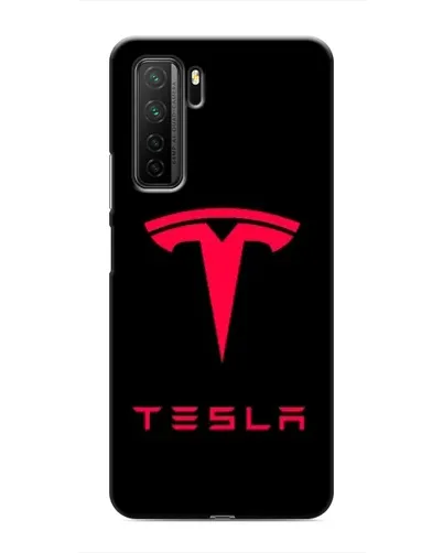 Чехол для Honor 30s с картинкой «Tesla Red Logo»