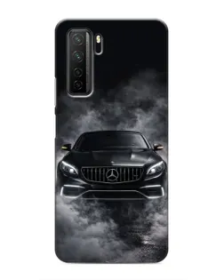 Чохол для Honor 30s з картинкою «Mercedes у диму»