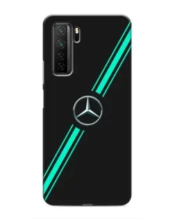 Чехол для Honor 30s с картинкой «Спортивные линии Mercedes»