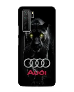 Чехол для Honor 30s с картинкой «Пантера и Audi»
