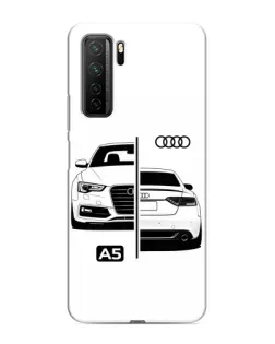 Чехол для Honor 30s с картинкой «Audi — контрастный дизайн»