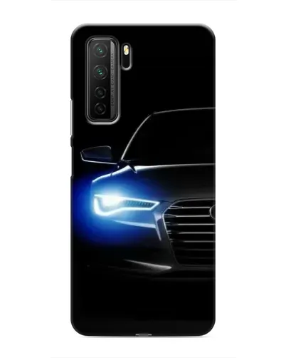 Чехол для Honor 30s с картинкой «Неоновый взгляд Audi»