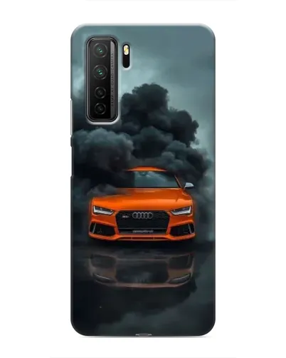 Чехол для Honor 30s с картинкой «Audi в облаках дыма»