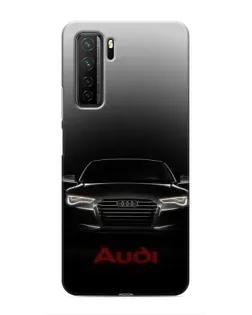 Чехол для Honor 30s с картинкой «Audi — градиентный контур»