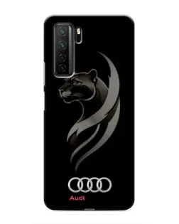 Чехол для Honor 30s с картинкой «Графика — пантера и Audi»