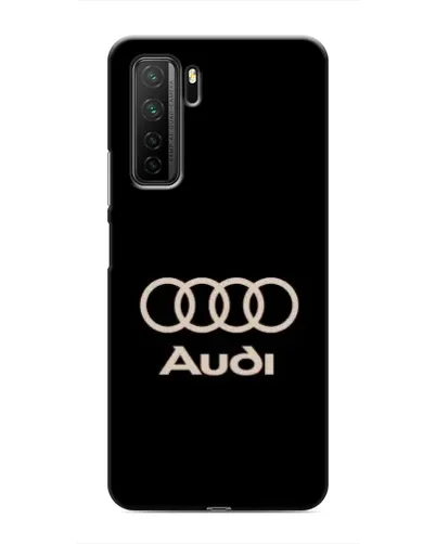 Чехол для Honor 30s с картинкой «Audi — золотой логотип»