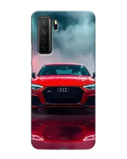 Чехол для Honor 30s с картинкой «Audi RS — красный стиль»
