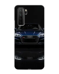 Чехол для Honor 30s с картинкой «Audi — ночное отражение»