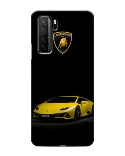 Чехол для Honor 30s с картинкой «Lamborghini желтый акцент»