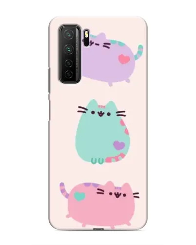 Чехол для Honor 30s с картинкой «Pusheen трио»