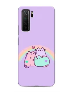 Чехол для Honor 30s с картинкой «Радужные Пушины»