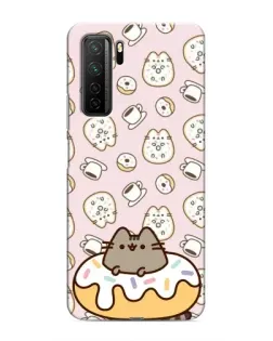 Чехол для Honor 30s с картинкой «Пушин на пончике»