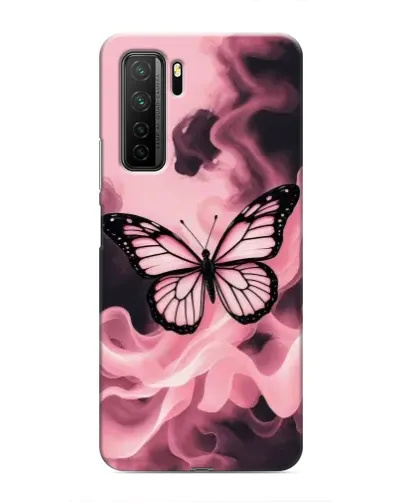Чехол для Honor 30s с картинкой «Бабочка в дыму»