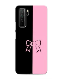 Чехол для Honor 30s с картинкой «Половинки банта»