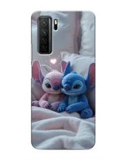 Чехол для Honor 30s с картинкой «Плюшевые Стич Ангел»