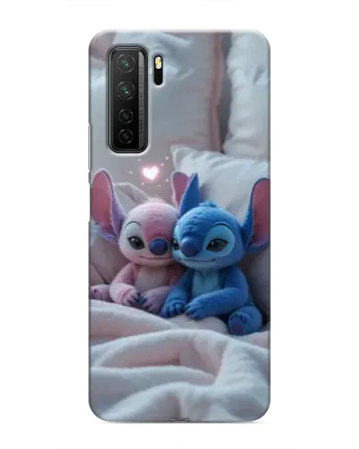 Чехол для Honor 30s с картинкой «Плюшевые Стич Ангел»