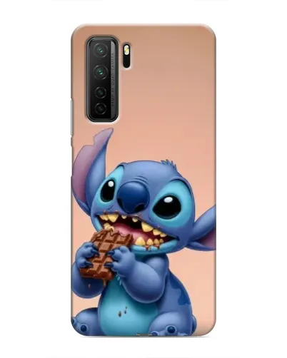Чехол для Honor 30s с картинкой «Стич ест шоколад»
