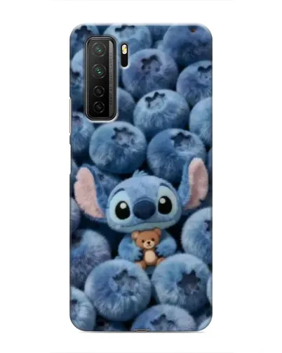 Чехол для Honor 30s с картинкой «Стич и голубика»
