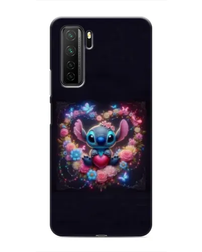 Чехол для Honor 30s с картинкой «Stitch в цветах»