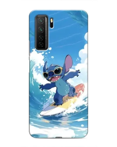 Чехол для Honor 30s с картинкой «Стич на волне»