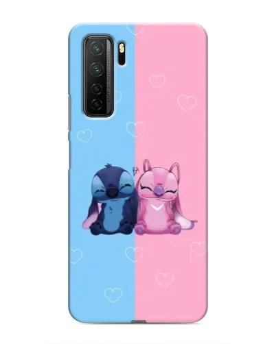 Чехол для Honor 30s с картинкой «Stitch и Angel Love»