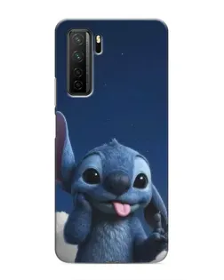 Чехол для Honor 30s с картинкой «Стич в облаках»