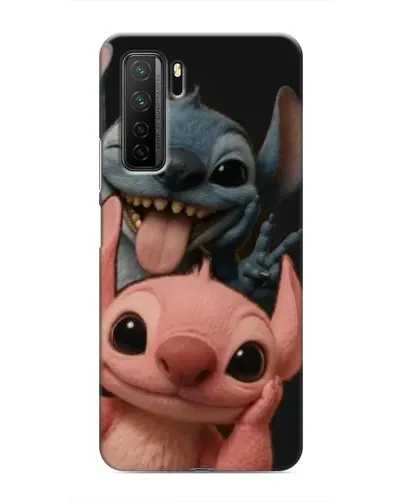 Чехол для Honor 30s с картинкой «Стич и Ангел»