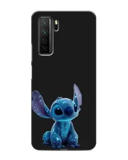 Чехол для Honor 30s с картинкой «Стич на черном»