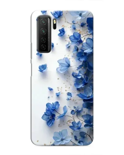 Чехол для Honor 30s с картинкой «Голубой цветочный каскад»