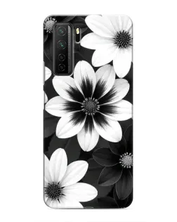 Чехол для Honor 30s с картинкой «Монохромные астры»