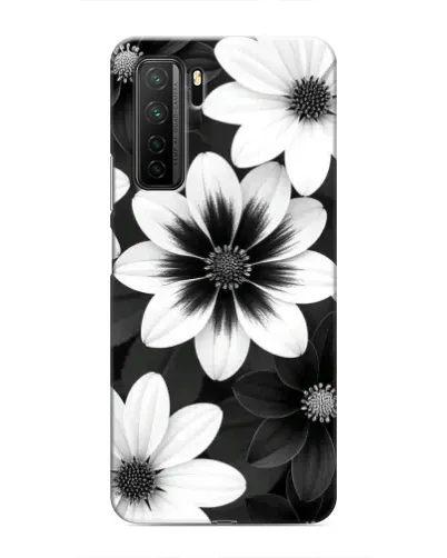 Чехол для Honor 30s с картинкой «Монохромные астры»