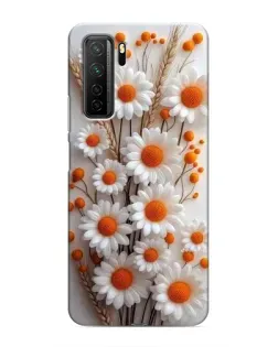 Чехол для Honor 30s с картинкой «Белые сухоцветы»