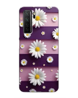 Чехол для Honor 30s с картинкой «Ромашки на фиолетовом»