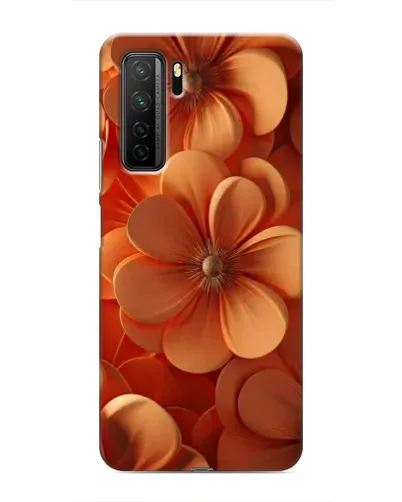 Чехол для Honor 30s с картинкой «Оранжевый макро цветок»