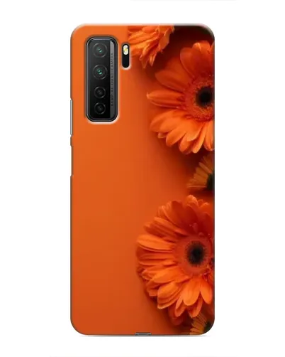 Чехол для Honor 30s с картинкой «Оранжевые герберы»