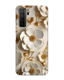 Чехол для Honor 30s с картинкой «Белие бумажние  цвети»