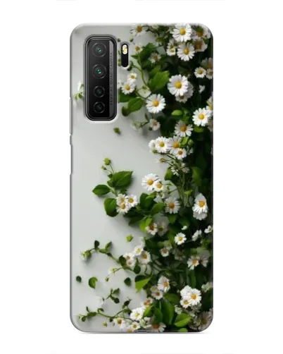 Чехол для Honor 30s с картинкой «Ветка мелких белых цветов»