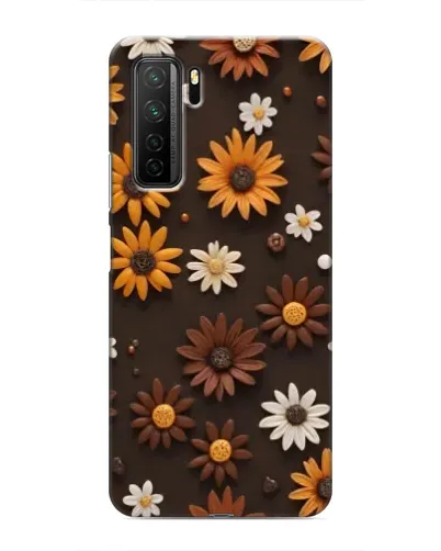 Чехол для Honor 30s с картинкой «Узор из маленьких подсолнухов»