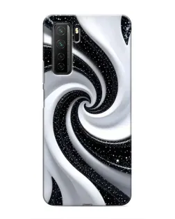 Чехол для Honor 30s с картинкой «Черно-белая спираль»