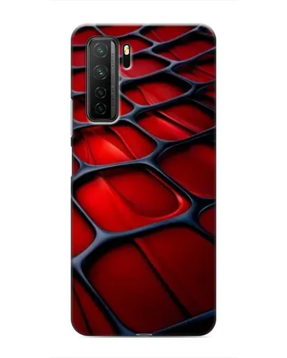 Чехол для Honor 30s с картинкой «Красная глянцевая сетка»