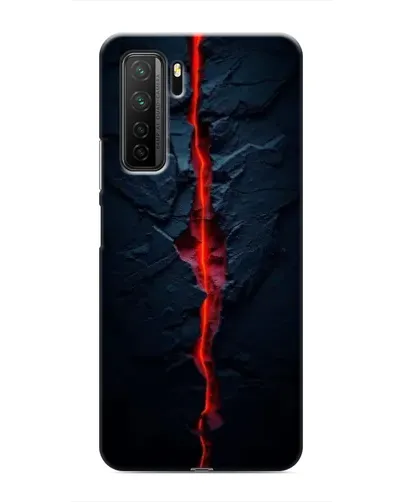 Чехол для Honor 30s с картинкой «Kрасная лавовая трещина»