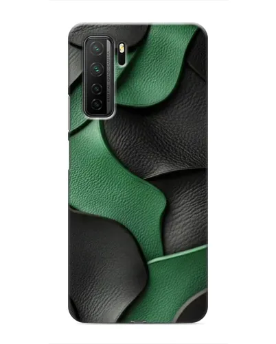 Чехол для Honor 30s с картинкой «Зеленые кожаные волны»