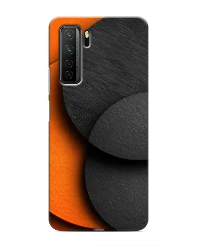 Чехол для Honor 30s с картинкой «Геометрия оранжевых кругов»