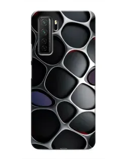 Чехол для Honor 30s с картинкой «Объемная темная решетка»