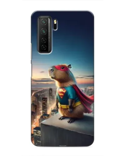 Чехол для Honor 30s с картинкой «Капи-мен супергерой»
