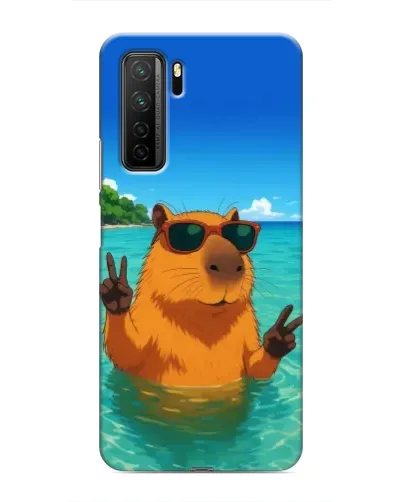 Чехол для Honor 30s с картинкой «Морская капибара»