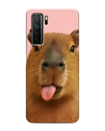 Чехол для Honor 30s с картинкой «Капибара с языком»