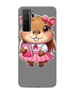 Чехол для Honor 30s с картинкой «Девочка капибара»