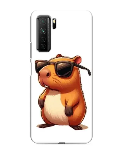 Чехол для Honor 30s с картинкой «Капибара в очках»