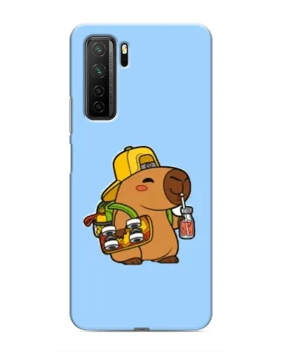 Чехол для Honor 30s с картинкой «Капибара на скейте»
